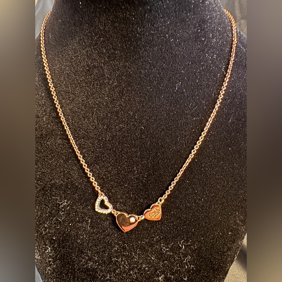 Coach Rose Gold Heart Charm Necklace - Picture 2 of 15